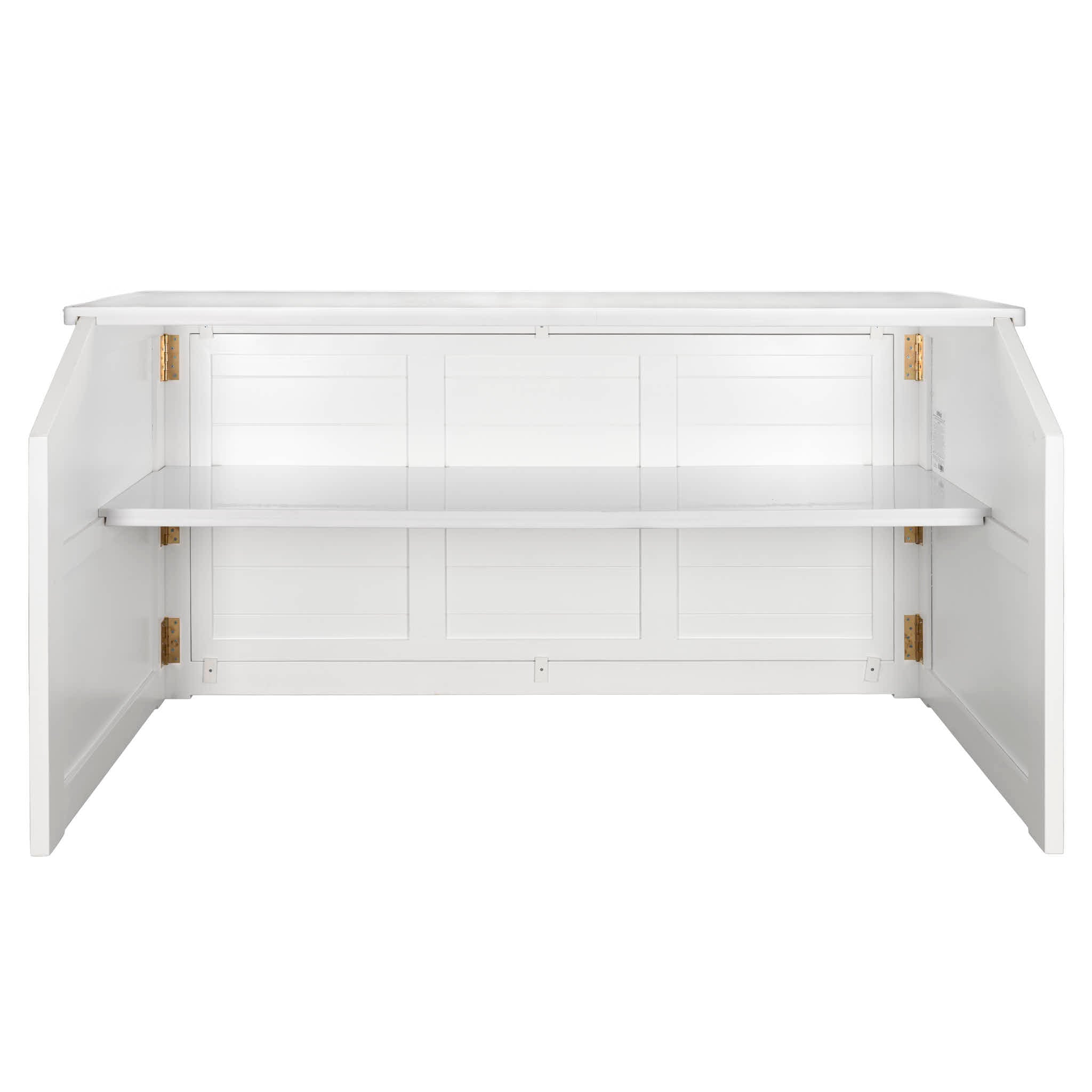 Chivari 7' White Portable Folding Bar with Reversible Front BAR-FOLD-84KTR-WHT-AX-T