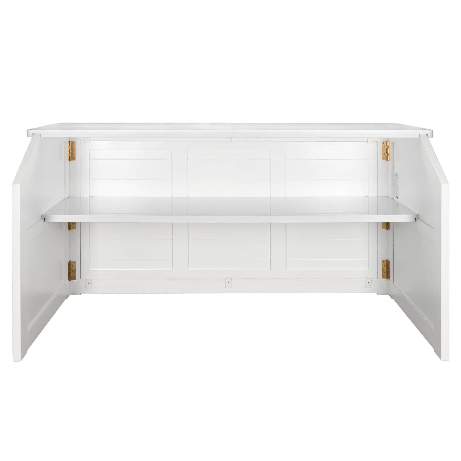 Chivari 7' White Portable Folding Bar with Reversible Front BAR-FOLD-84KTR-WHT-AX-T