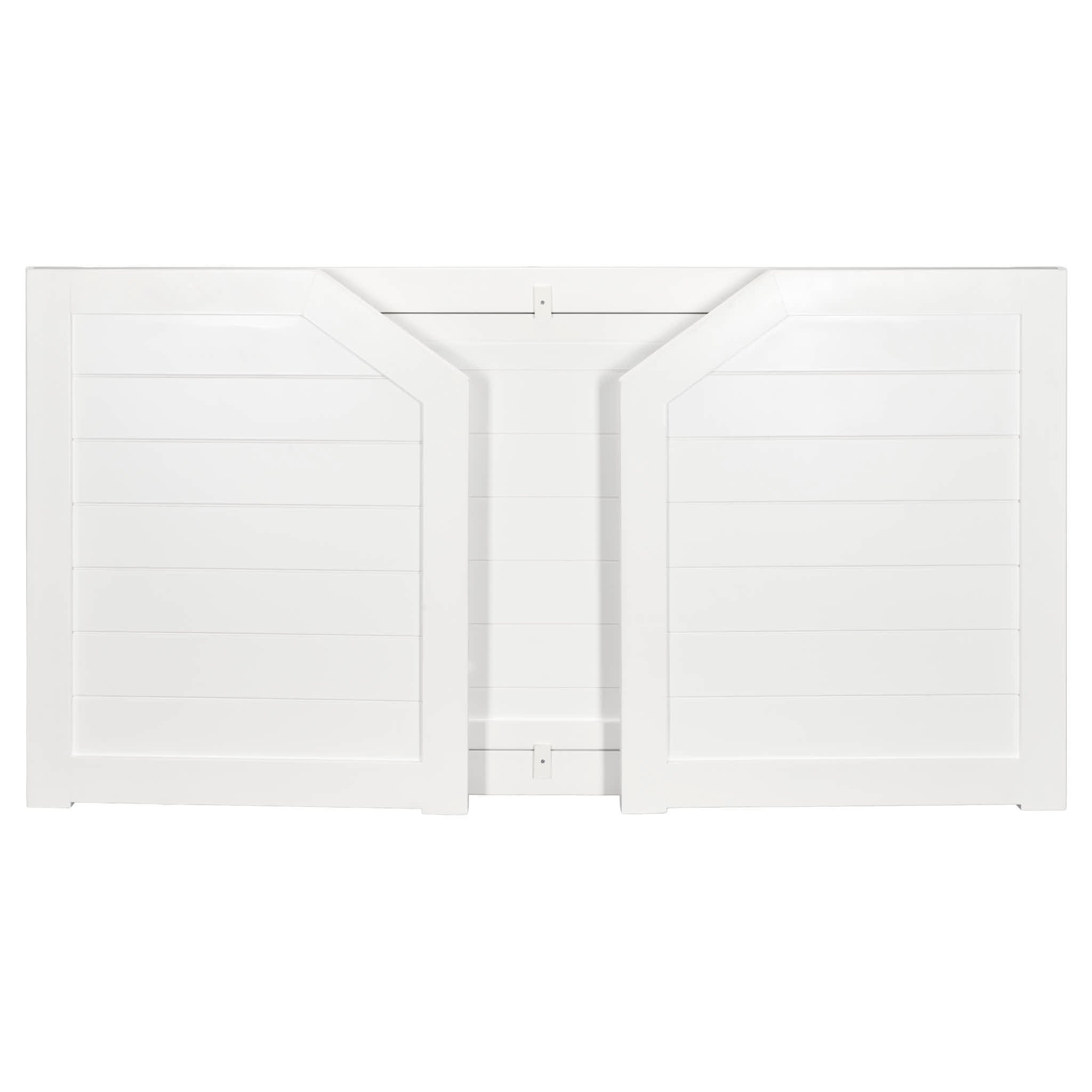 Chivari 7' White Portable Folding Bar with Reversible Front BAR-FOLD-84KTR-WHT-AX-T
