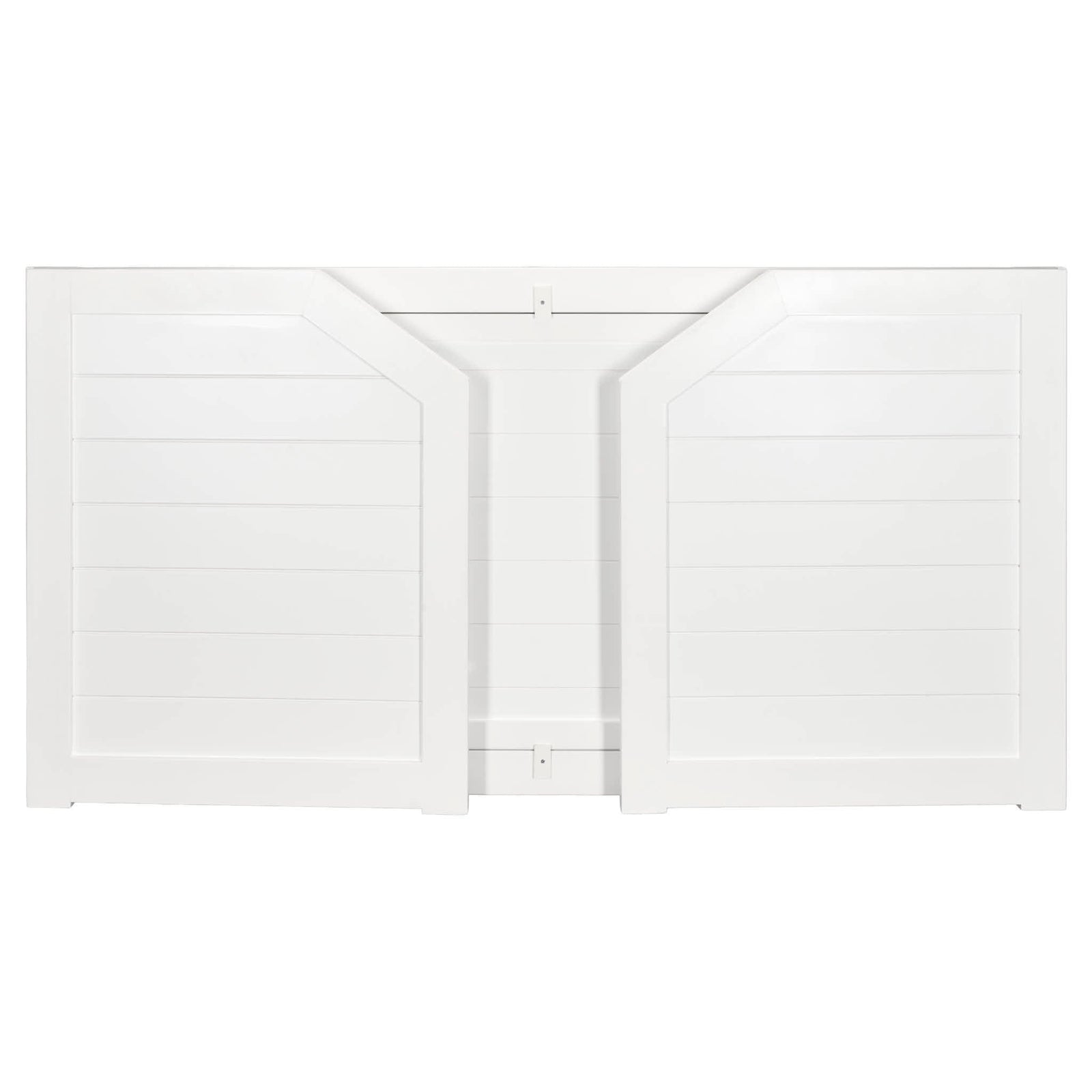Chivari 7' White Portable Folding Bar with Reversible Front BAR-FOLD-84KTR-WHT-AX-T
