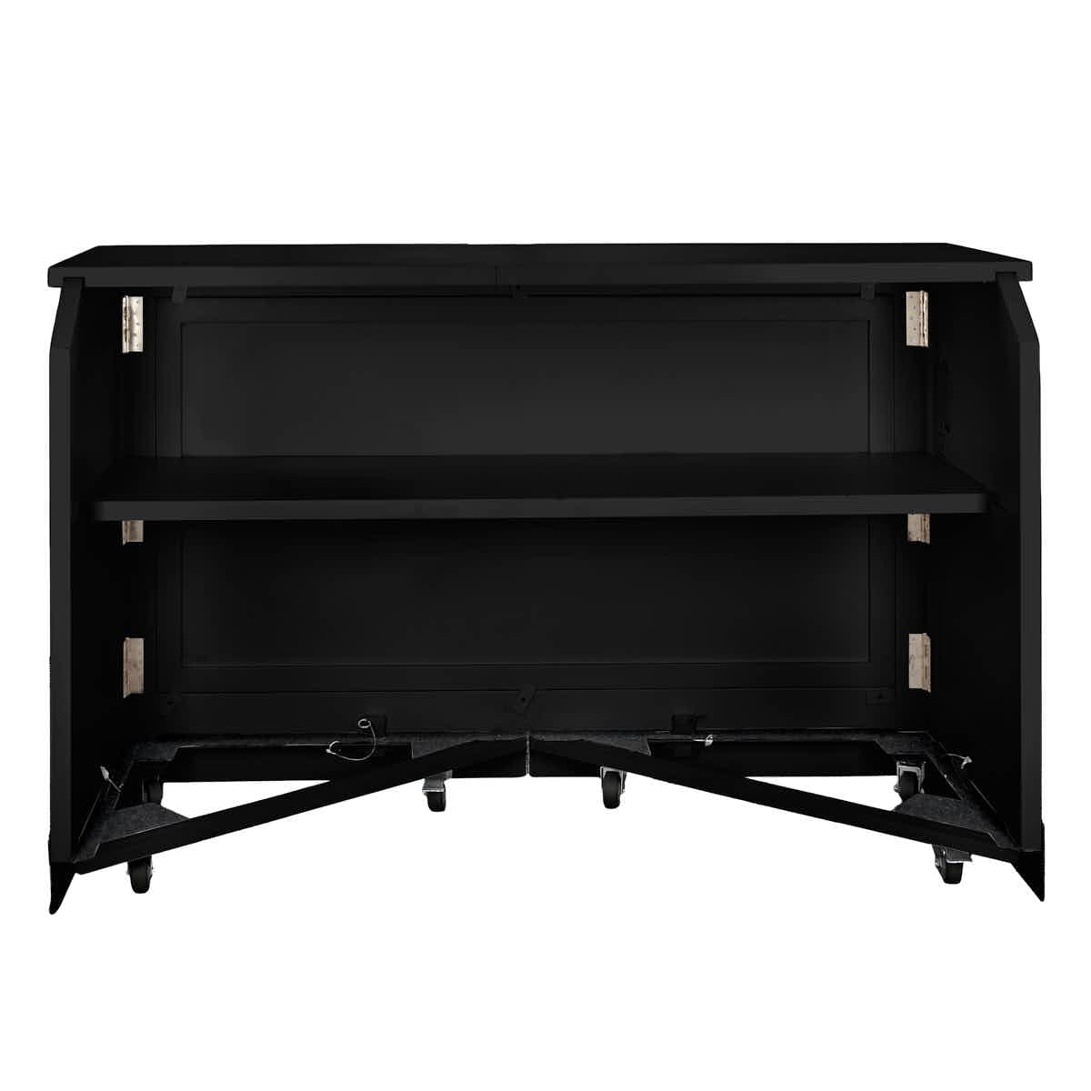 Chivari Black Rectangular Bar Mover Wheel Platform for 6 Foot Folding Bars, Left and Right Sides BAR-MVR-RCT-BLK-AX