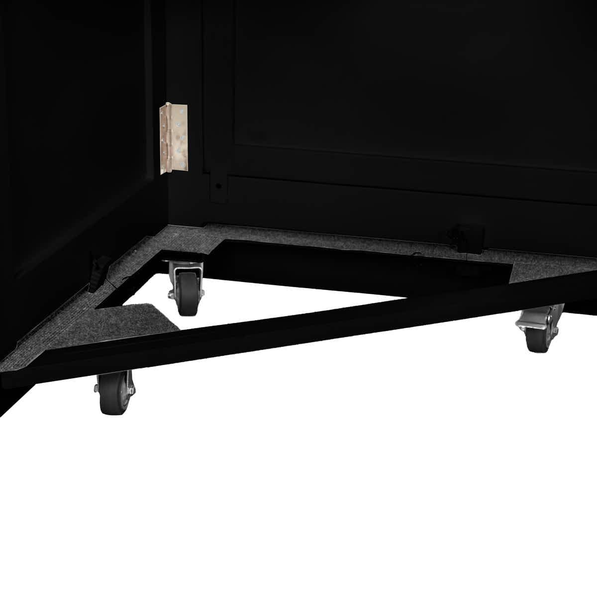 Chivari Black Rectangular Bar Mover Wheel Platform for 6 Foot Folding Bars, Left and Right Sides BAR-MVR-RCT-BLK-AX