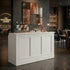 Chivari White Rectangular Bar Mover Wheel Platform for 6 Foot Folding Bars, Left and Right Sides BAR-MVR-RCT-WHT-AX