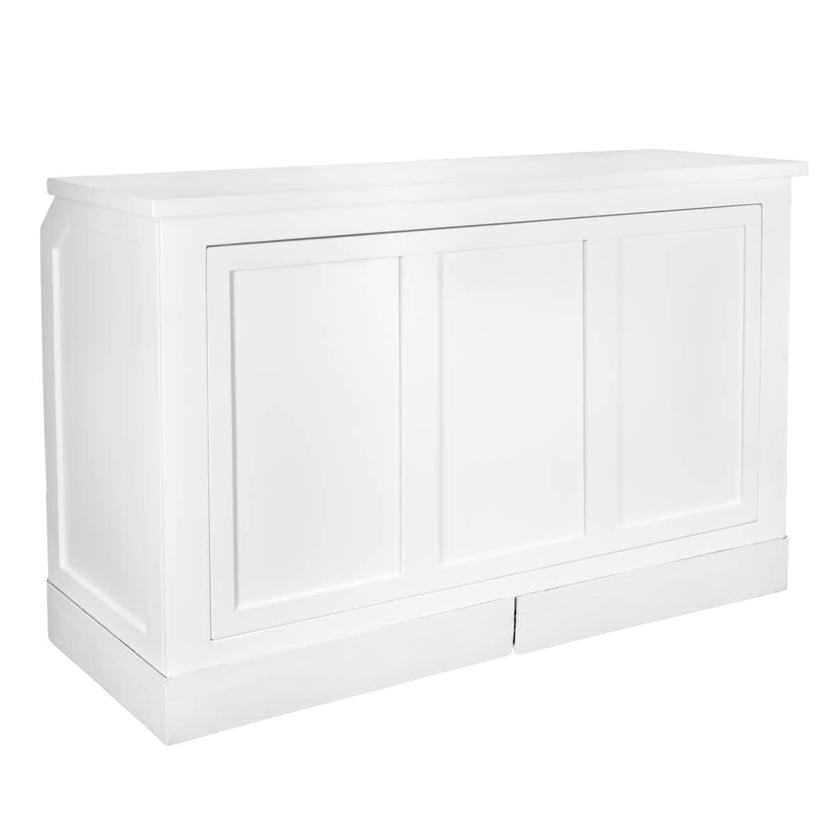 Chivari White Rectangular Bar Mover Wheel Platform for 6 Foot Folding Bars, Left and Right Sides BAR-MVR-RCT-WHT-AX