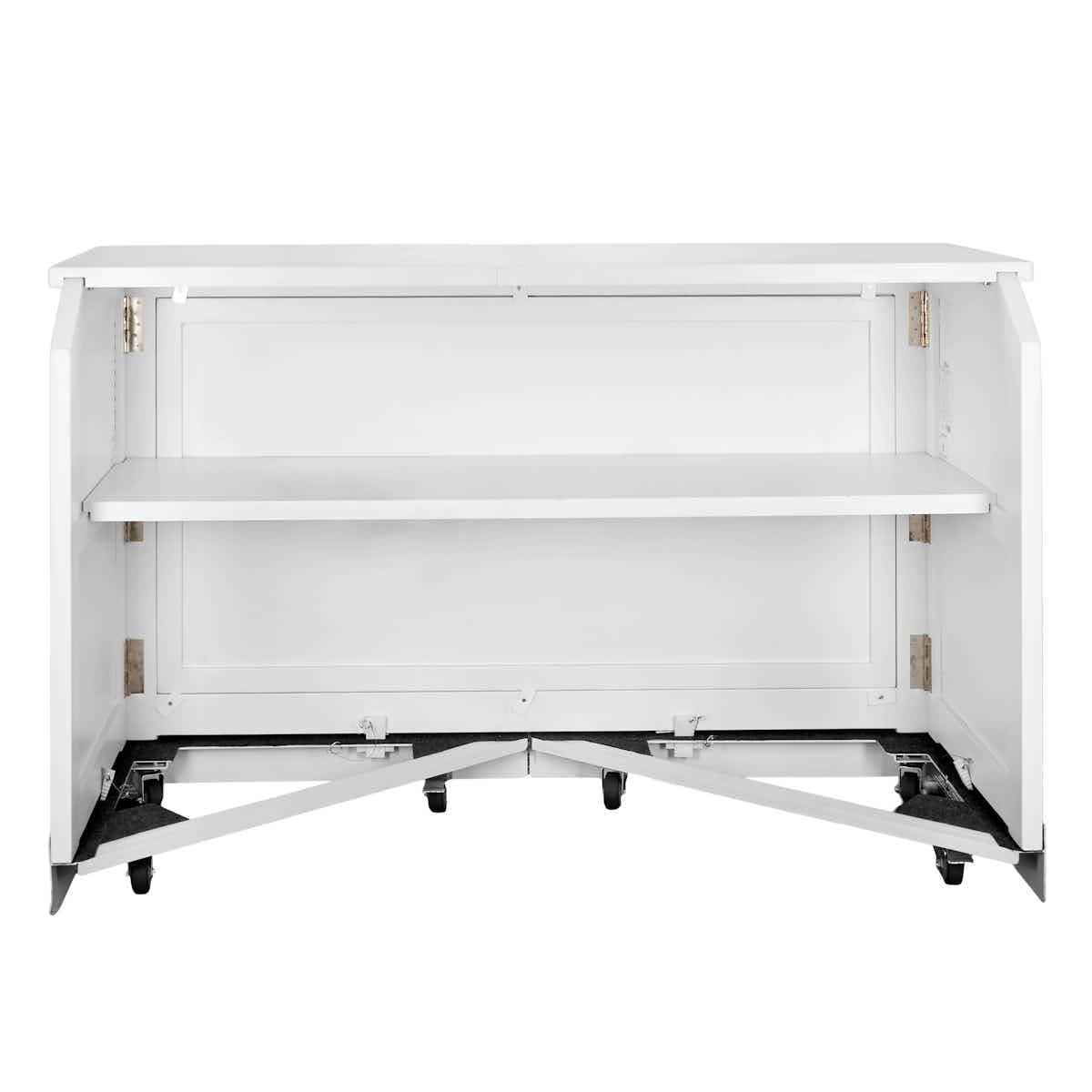 Chivari White Rectangular Bar Mover Wheel Platform for 6 Foot Folding Bars, Left and Right Sides BAR-MVR-RCT-WHT-AX