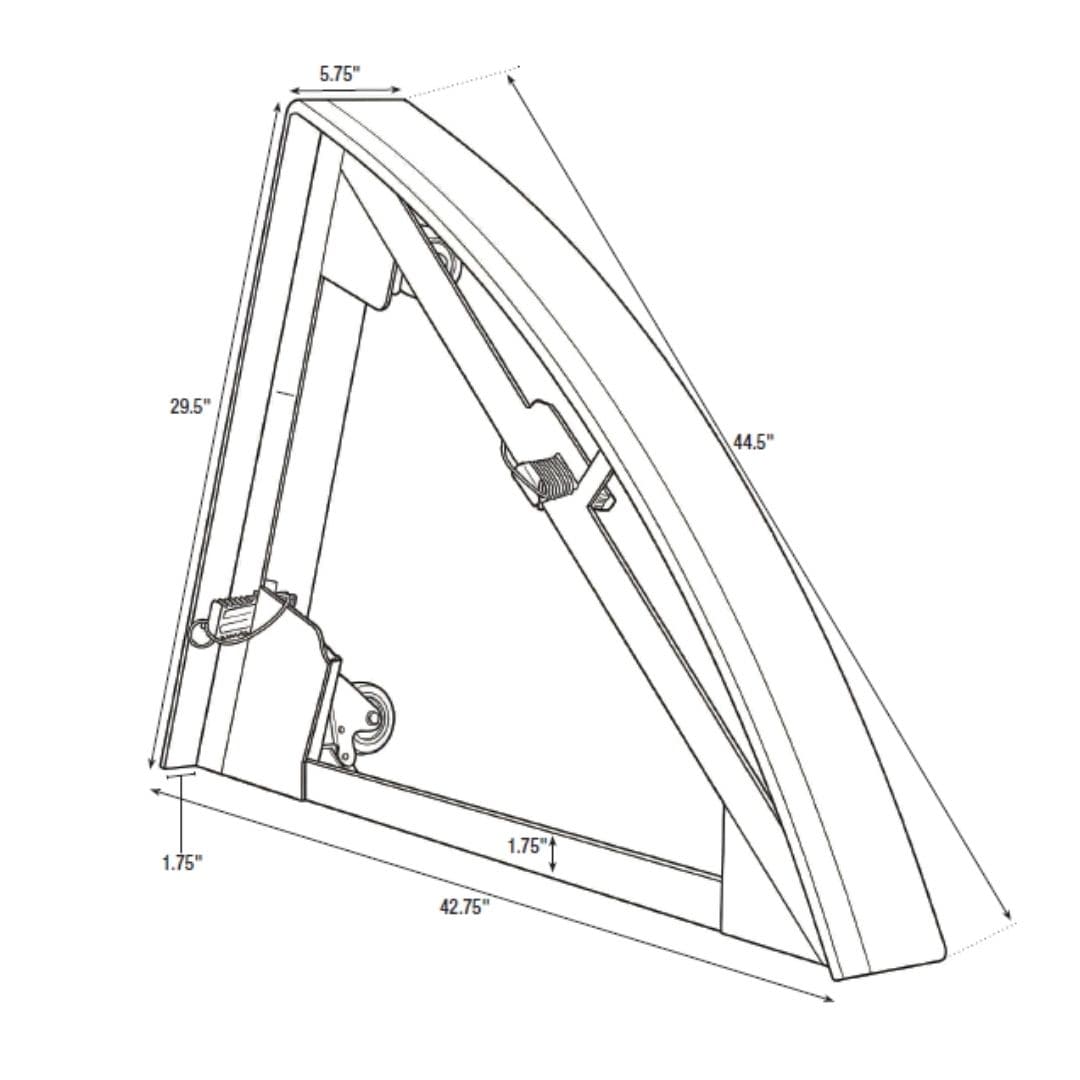 Chivari Black Serpentine Bar Mover Wheel Platform for Serpentine Folding Bars, Left and Right Sides BAR-MVR-SERP-BLK-AX