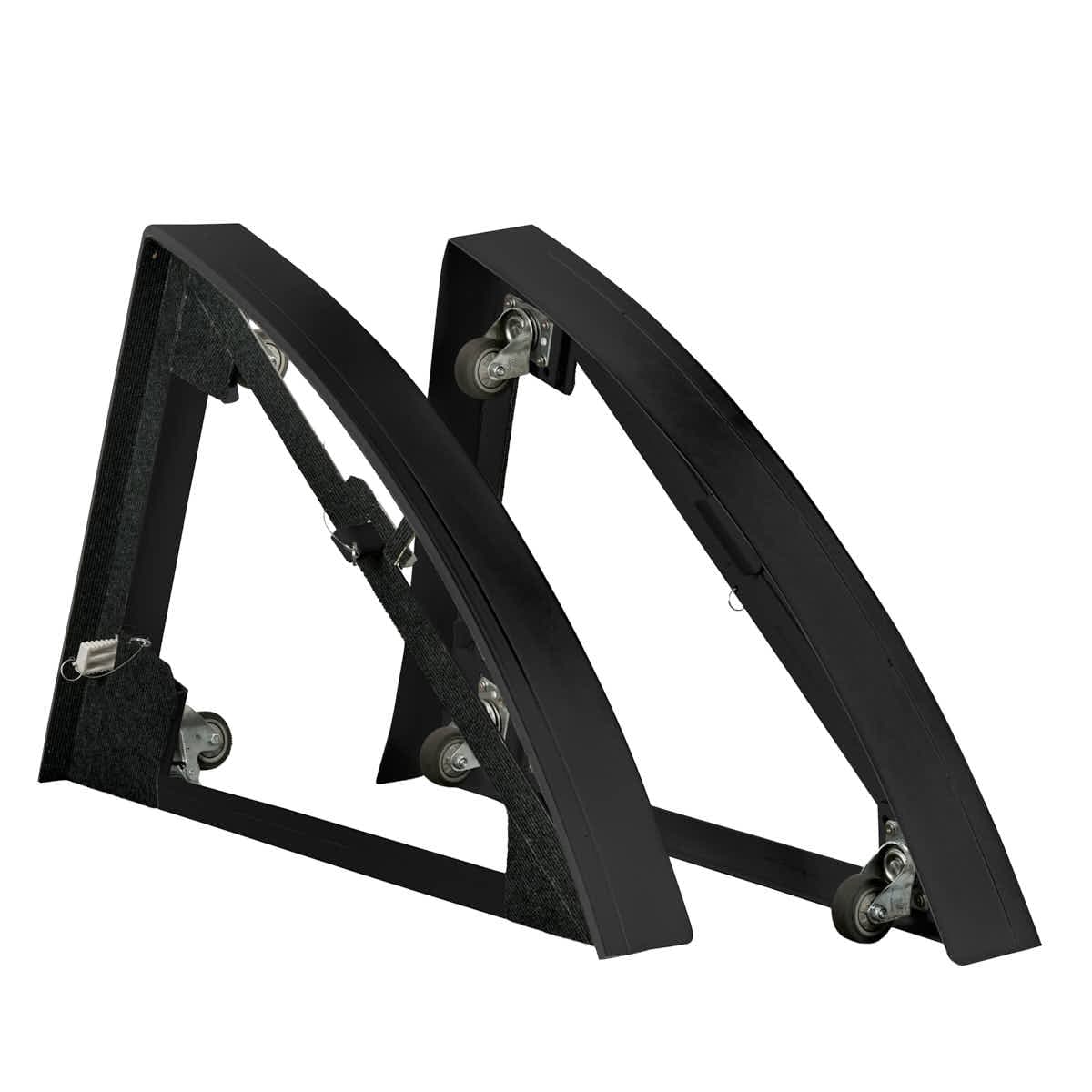 Chivari Black Serpentine Bar Mover Wheel Platform for Serpentine Folding Bars, Left and Right Sides BAR-MVR-SERP-BLK-AX