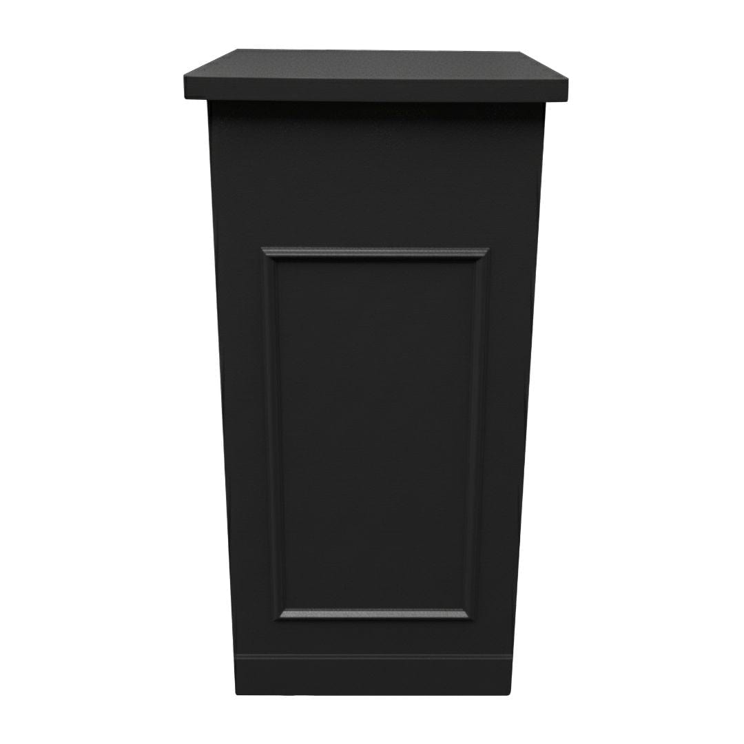 Chivari 24" x 24" Black Bar Post with HPL Top for Bar Setups and Displays BAR-POST-24-BLK-AX