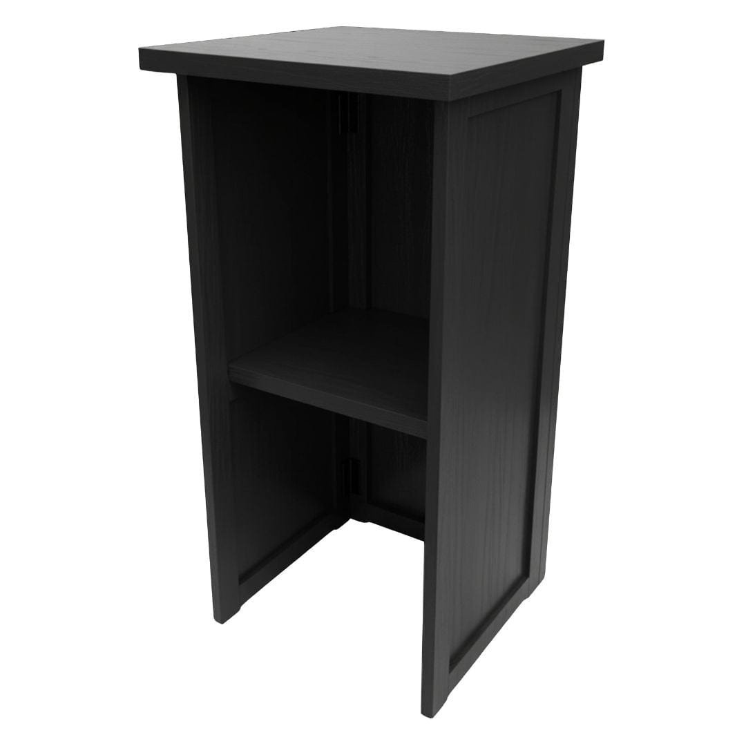 Chivari 24" x 24" Black Bar Post with HPL Top for Bar Setups and Displays BAR-POST-24-BLK-AX