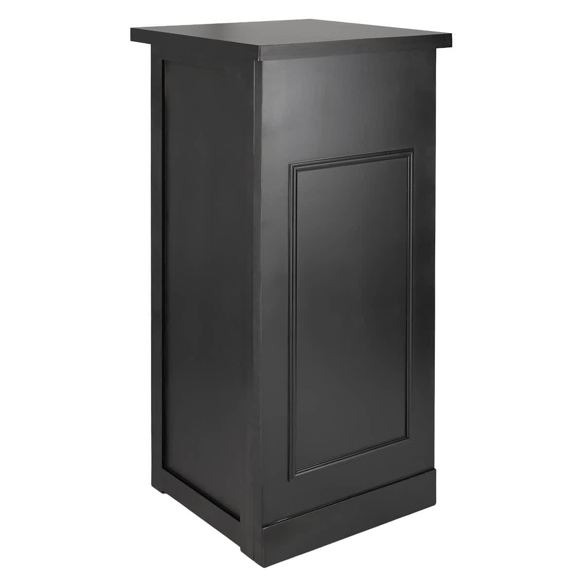 Chivari 24" x 24" Black Bar Post with HPL Top for Bar Setups and Displays BAR-POST-24-BLK-AX