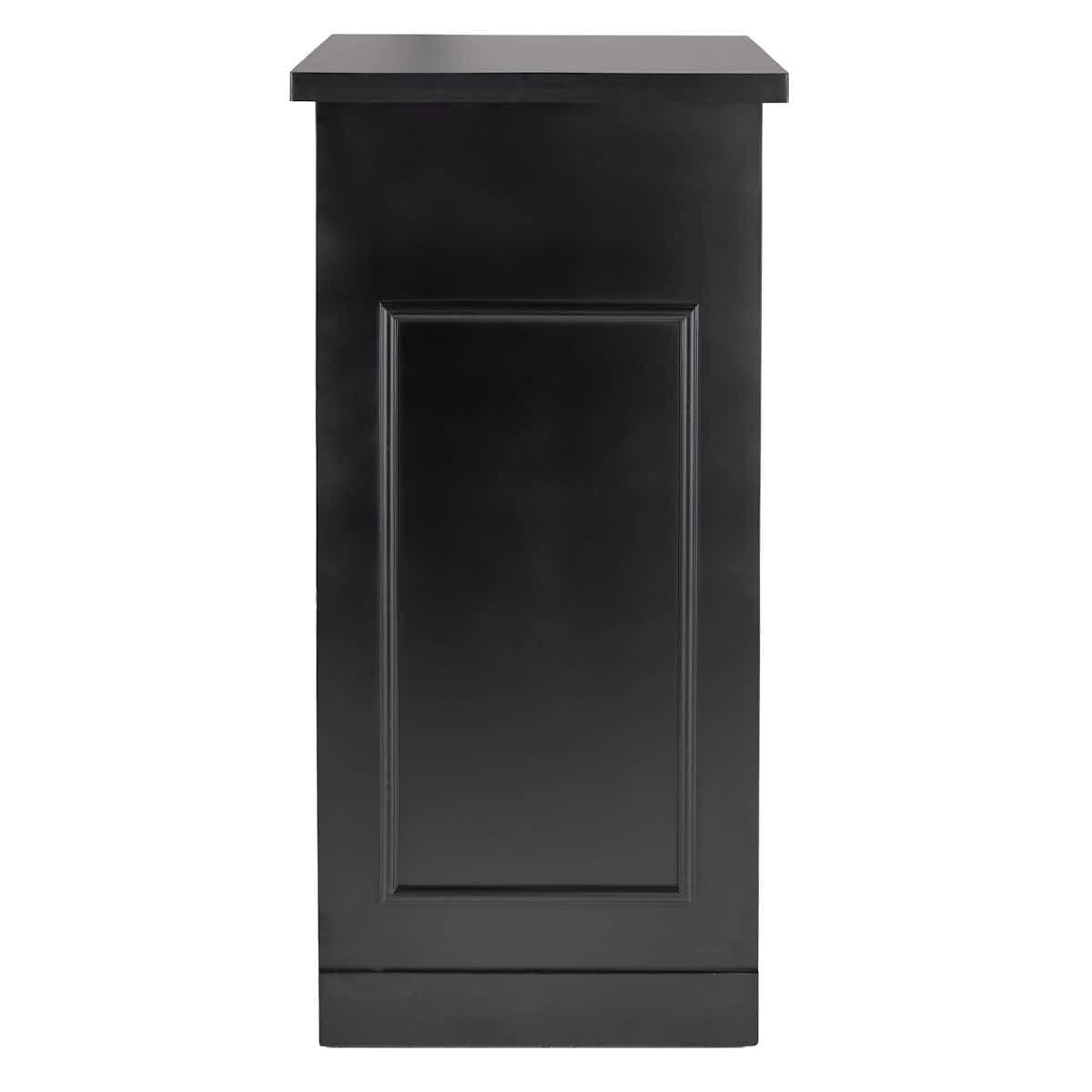 Chivari 24" x 24" Black Bar Post with HPL Top for Bar Setups and Displays BAR-POST-24-BLK-AX