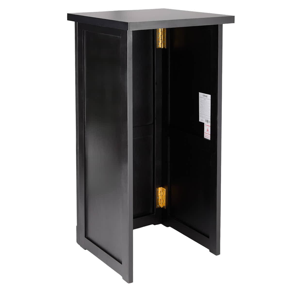 Chivari 24" x 24" Black Bar Post with HPL Top for Bar Setups and Displays BAR-POST-24-BLK-AX