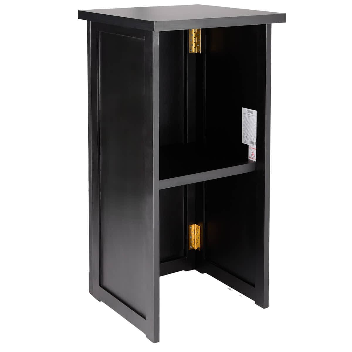 Chivari 24" x 24" Black Bar Post with HPL Top for Bar Setups and Displays BAR-POST-24-BLK-AX