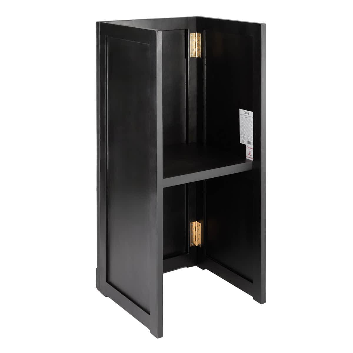 Chivari 24" x 24" Black Bar Post with HPL Top for Bar Setups and Displays BAR-POST-24-BLK-AX