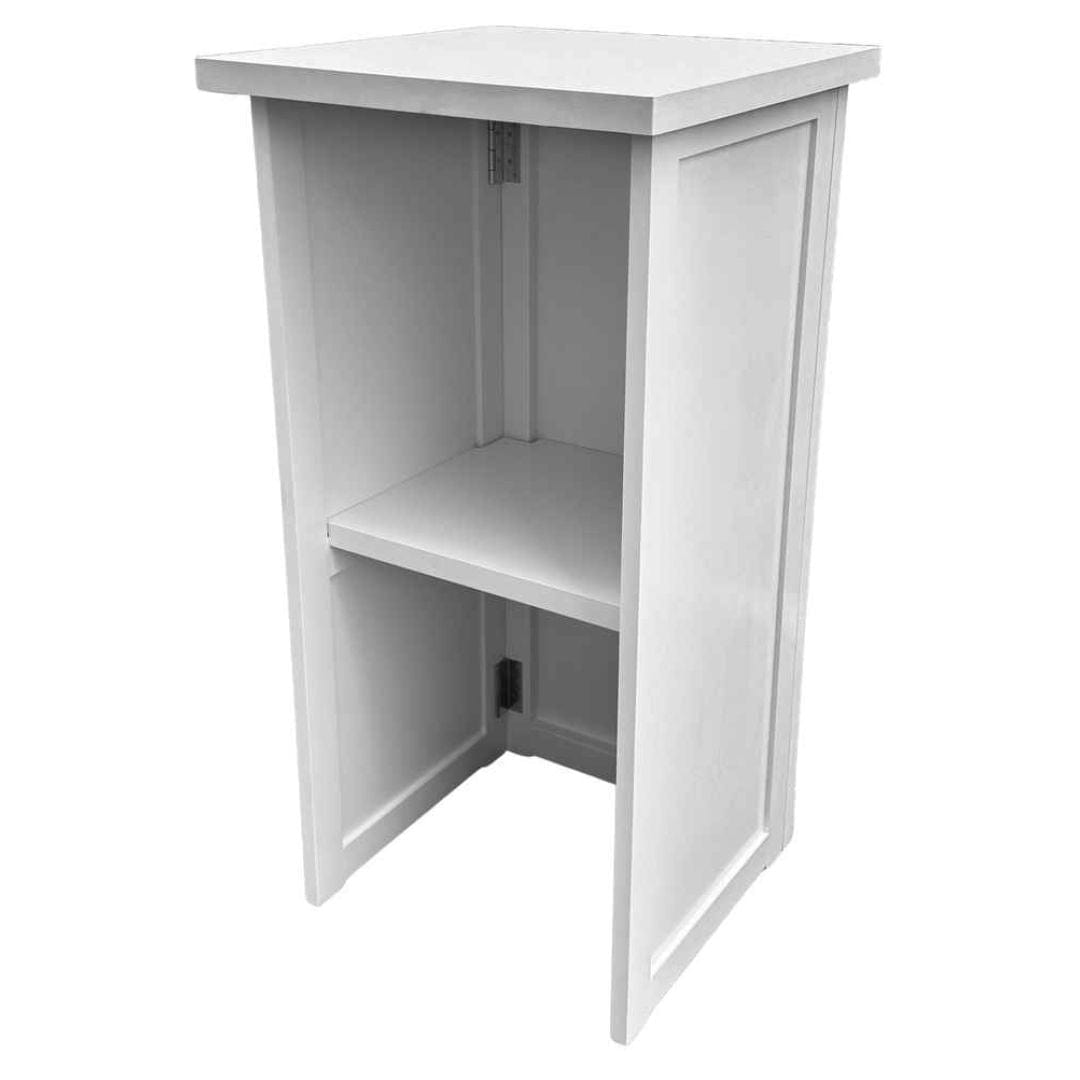 Chivari 24" x 24" White Bar Post with HPL Top for Bar Setups and Displays BAR-POST-24-WHT-AX