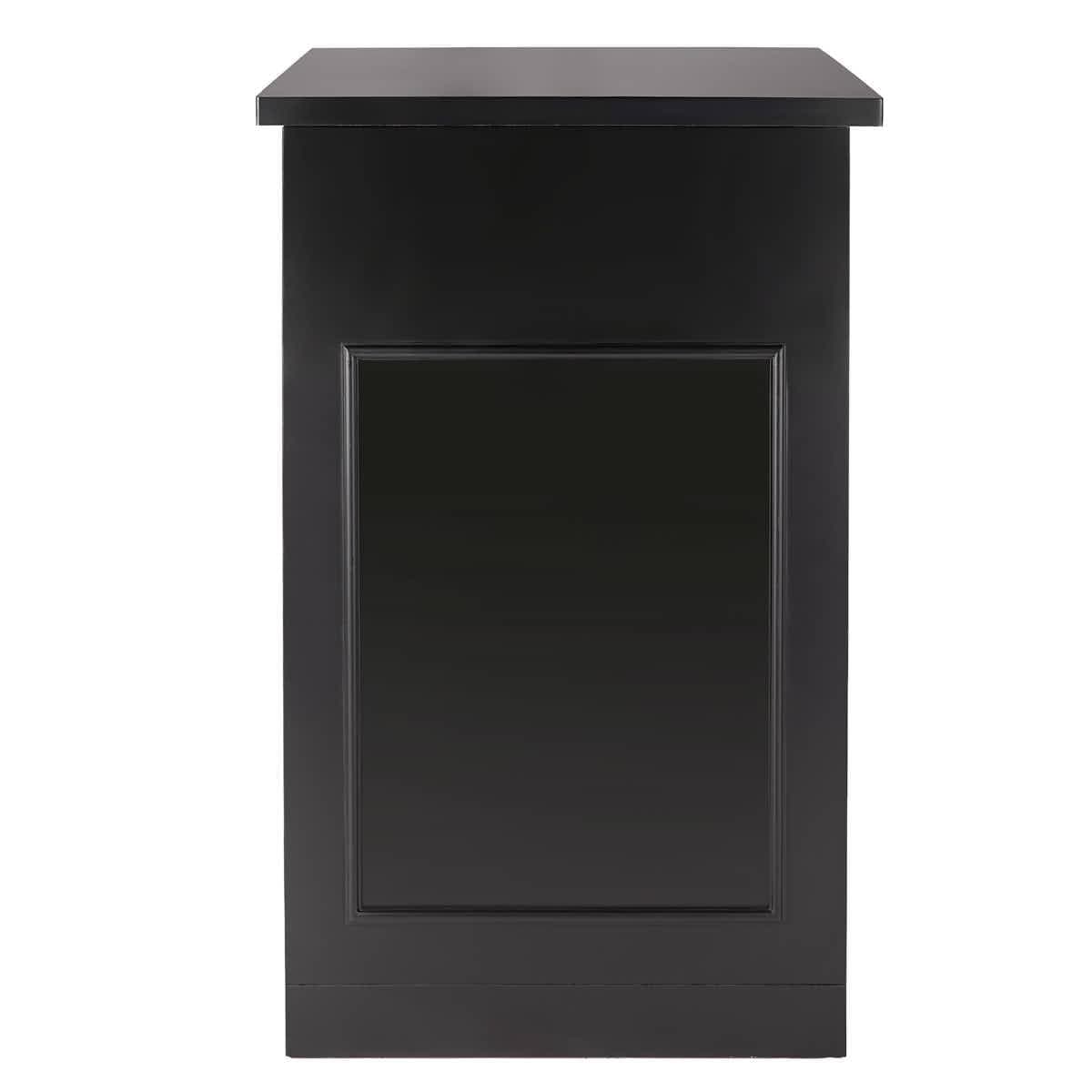Chivari 31" x 28" Black Bar Post with HPL Top for Bar Setups and Displays BAR-POST-31-BLK-AX