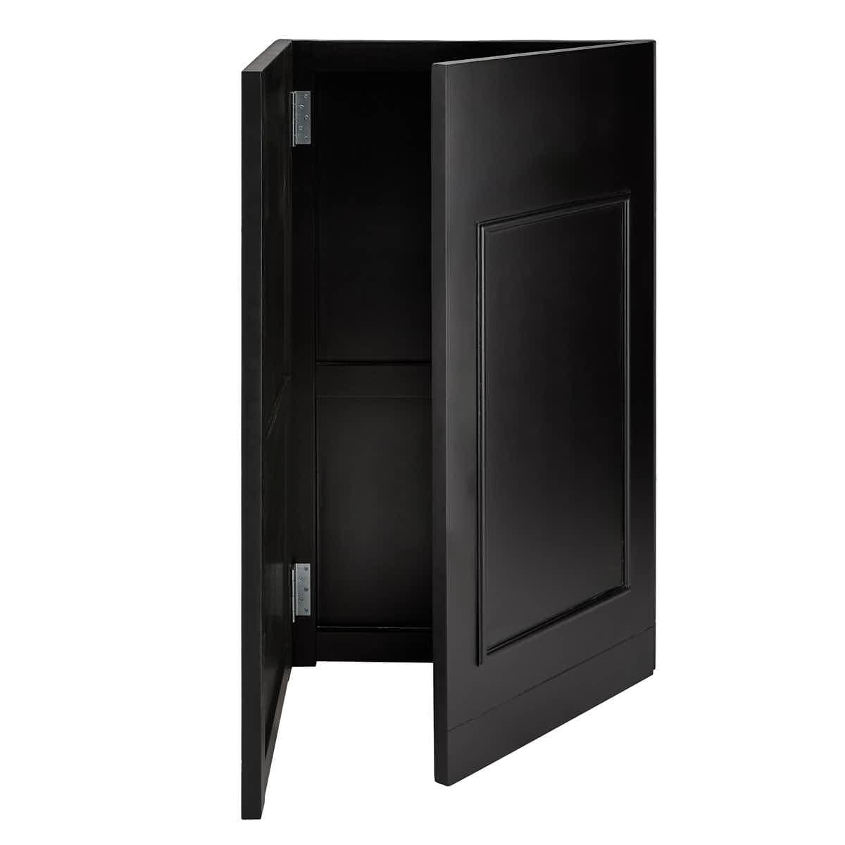 Chivari 31" x 28" Black Bar Post with HPL Top for Bar Setups and Displays BAR-POST-31-BLK-AX