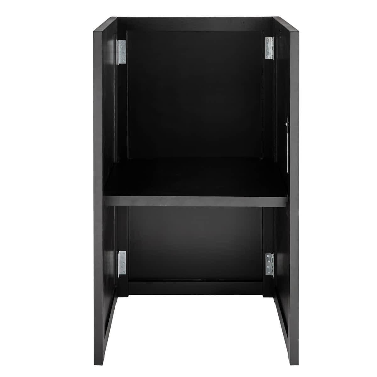 Chivari 31" x 28" Black Bar Post with HPL Top for Bar Setups and Displays BAR-POST-31-BLK-AX