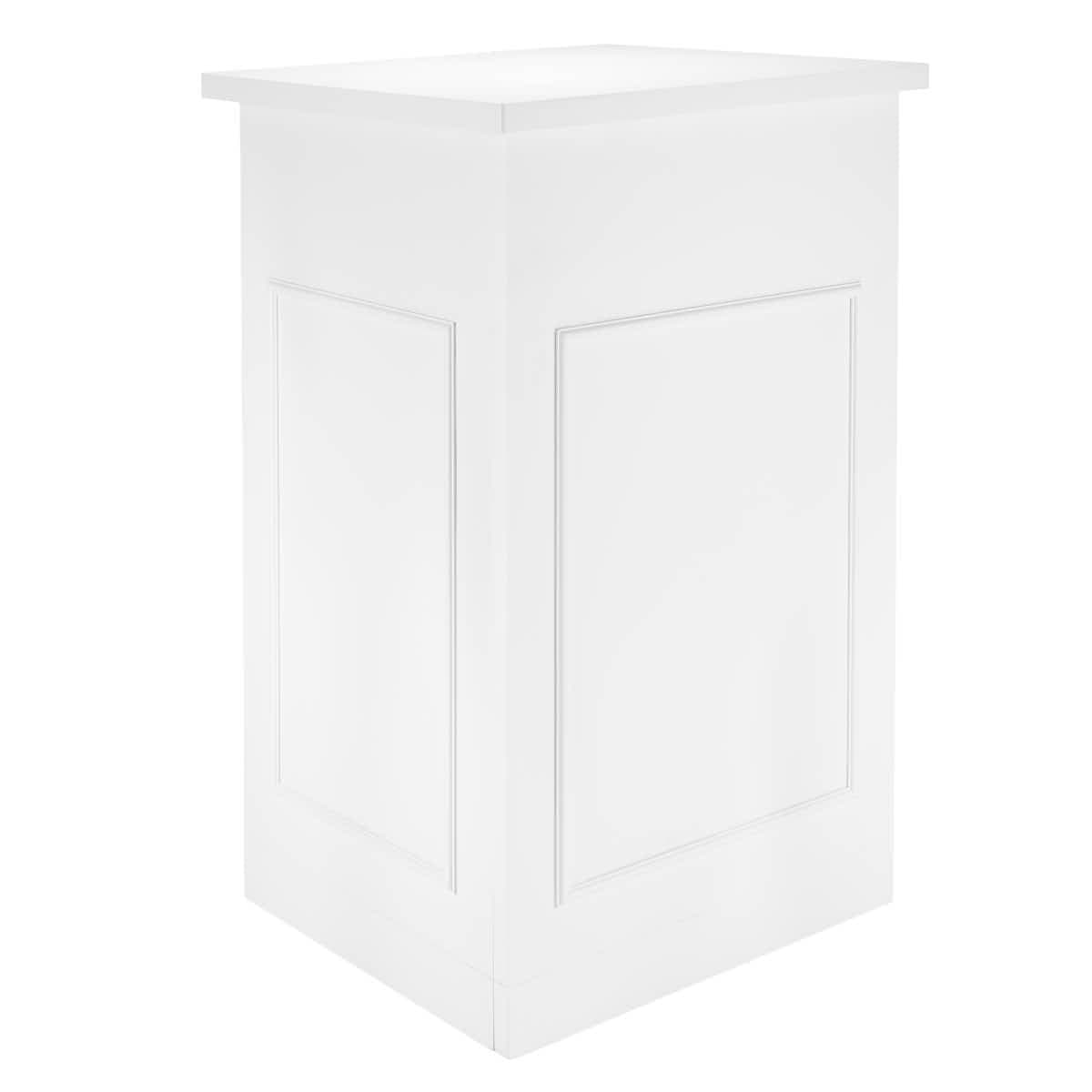 Chivari 31" x 28" White Bar Post with HPL Top for Bar Setups and Displays BAR-POST-31-WHT-AX