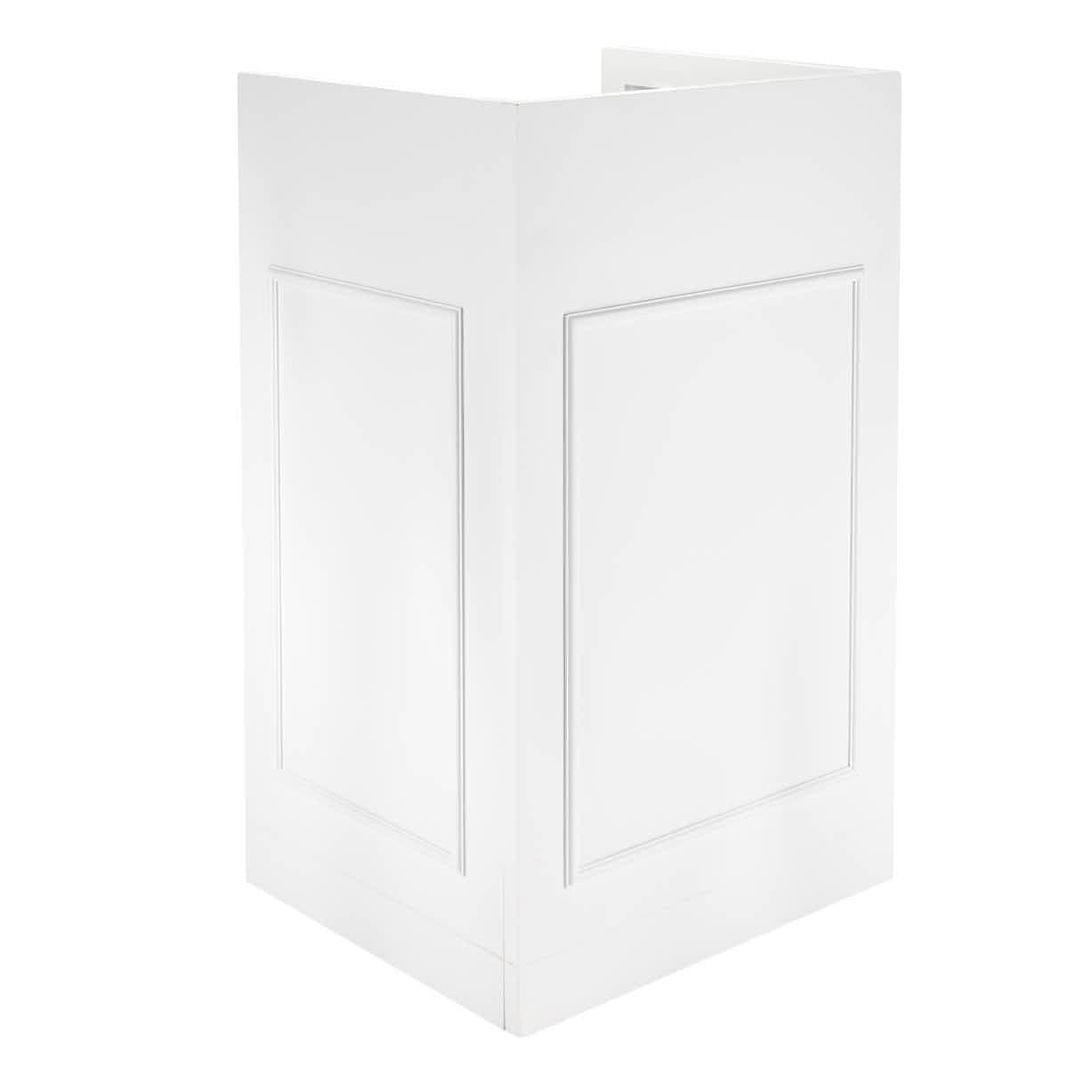 Chivari 31" x 28" White Bar Post with HPL Top for Bar Setups and Displays BAR-POST-31-WHT-AX