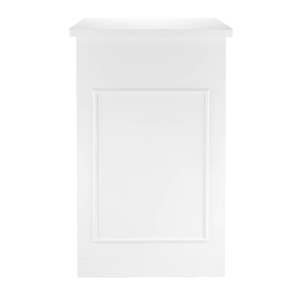 Chivari 31" x 28" White Bar Post with HPL Top for Bar Setups and Displays BAR-POST-31-WHT-AX
