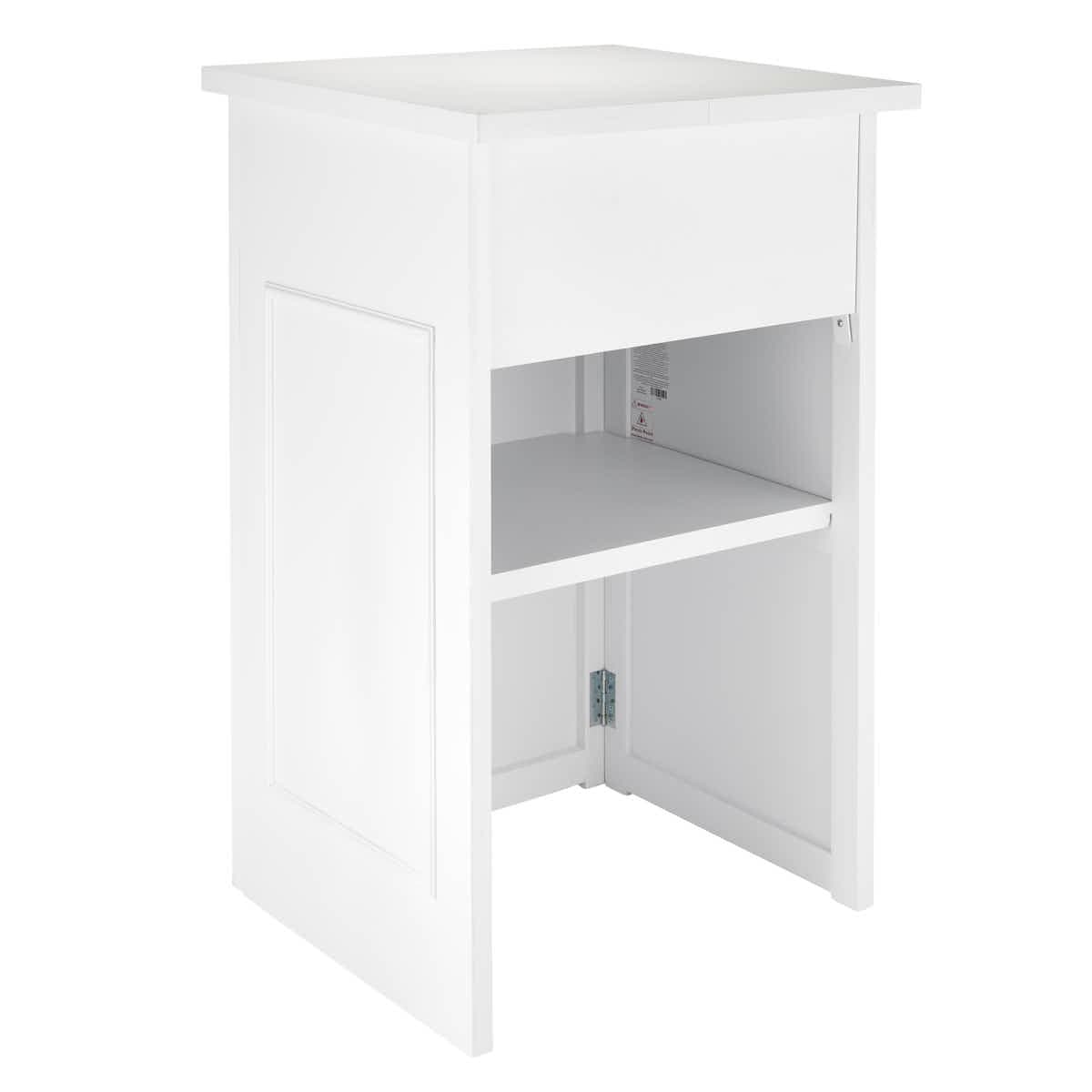 Chivari 31" x 28" White Bar Post with HPL Top for Bar Setups and Displays BAR-POST-31-WHT-AX