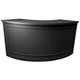 Chivari 7' Black Single Panel Quarter Round Serpentine Bar with HPL Top BAR-SERP-84KT-BLK-AX-T