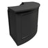 Chivari 7' Black Single Panel Quarter Round Serpentine Bar with HPL Top BAR-SERP-84KT-BLK-AX-T