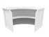 Chivari Scratch and Dent 7' White Single Panel Quarter Round Serpentine Bar with HPL Top BAR-SERP-84KT-WHT-AX-SD