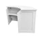 Chivari Scratch and Dent 7' White Single Panel Quarter Round Serpentine Bar with HPL Top BAR-SERP-84KT-WHT-AX-SD