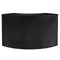Chivari 7' Black Single Panel Quarter Round Serpentine Bar with HPL Flush Top BAR-SERP-84KTFL-BLK-AX-T
