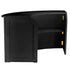 Chivari 7' Black Single Panel Quarter Round Serpentine Bar with HPL Flush Top BAR-SERP-84KTFL-BLK-AX-T