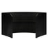 Chivari 7' Black Single Panel Quarter Round Serpentine Bar with HPL Flush Top BAR-SERP-84KTFL-BLK-AX-T