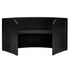 Chivari 7' Black Single Panel Quarter Round Serpentine Bar with HPL Flush Top BAR-SERP-84KTFL-BLK-AX-T