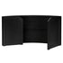 Chivari 7' Black Single Panel Quarter Round Serpentine Bar with HPL Flush Top BAR-SERP-84KTFL-BLK-AX-T