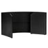 Chivari 7' Black Single Panel Quarter Round Serpentine Bar with HPL Flush Top BAR-SERP-84KTFL-BLK-AX-T