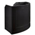 Chivari 7' Black Single Panel Quarter Round Serpentine Bar with HPL Flush Top BAR-SERP-84KTFL-BLK-AX-T