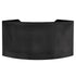 Chivari 7' Black Single Panel Quarter Round Serpentine Bar with HPL Flush Top BAR-SERP-84KTFL-BLK-AX-T