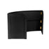 Chivari 7' Black Single Panel Quarter Round Serpentine Bar with HPL Flush Top BAR-SERP-84KTFL-BLK-AX-T