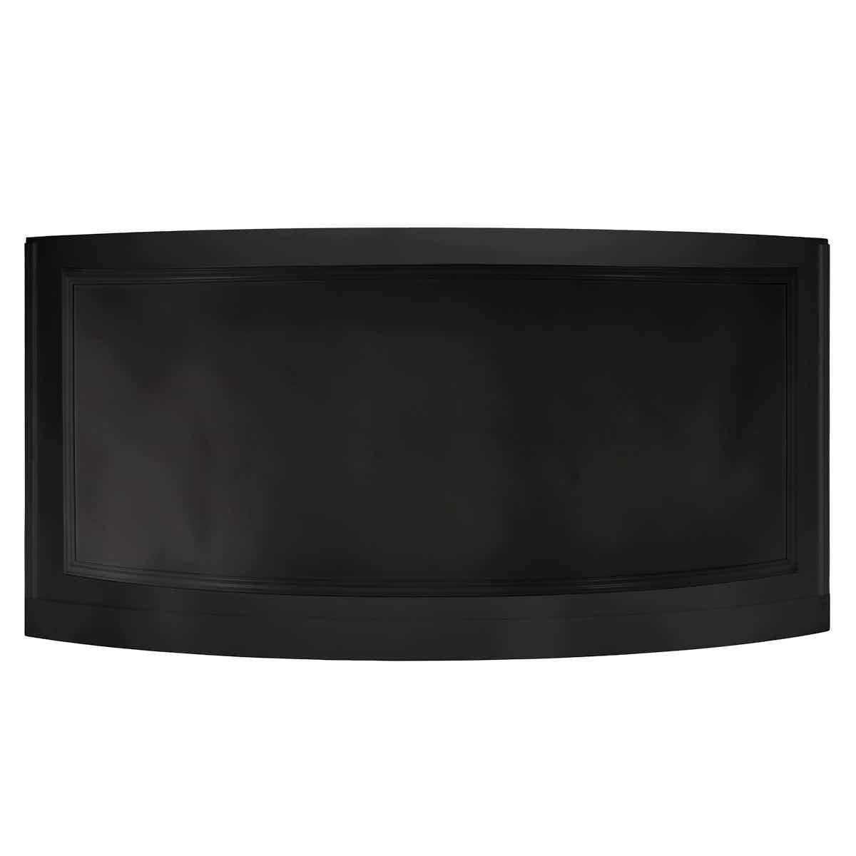 Chivari 7' Black Single Panel Quarter Round Serpentine Bar with HPL Flush Top BAR-SERP-84KTFL-BLK-AX-T