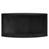 Chivari 7' Black Single Panel Quarter Round Serpentine Bar with HPL Flush Top BAR-SERP-84KTFL-BLK-AX-T