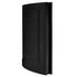 Chivari 7' Black Single Panel Quarter Round Serpentine Bar with HPL Flush Top BAR-SERP-84KTFL-BLK-AX-T