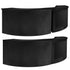 Chivari 7' Black Single Panel Quarter Round Serpentine Bar with HPL Flush Top BAR-SERP-84KTFL-BLK-AX-T