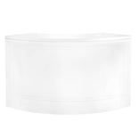 7' White Single Panel Quarter Round Serpentine Bar with HPL Flush Top