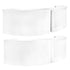 Chivari 7' White Single Panel Quarter Round Serpentine Bar with HPL Flush Top BAR-SERP-84KTFL-WHT-AX-T