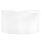 Chivari 7' White Single Panel Quarter Round Serpentine Bar with HPL Flush Top BAR-SERP-84KTFL-WHT-AX-T