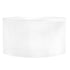 Chivari 7' White Single Panel Quarter Round Serpentine Bar with HPL Flush Top BAR-SERP-84KTFL-WHT-AX-T
