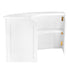 Chivari 7' White Single Panel Quarter Round Serpentine Bar with HPL Flush Top BAR-SERP-84KTFL-WHT-AX-T