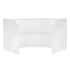Chivari 7' White Single Panel Quarter Round Serpentine Bar with HPL Flush Top BAR-SERP-84KTFL-WHT-AX-T