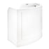 Chivari 7' White Single Panel Quarter Round Serpentine Bar with HPL Flush Top BAR-SERP-84KTFL-WHT-AX-T